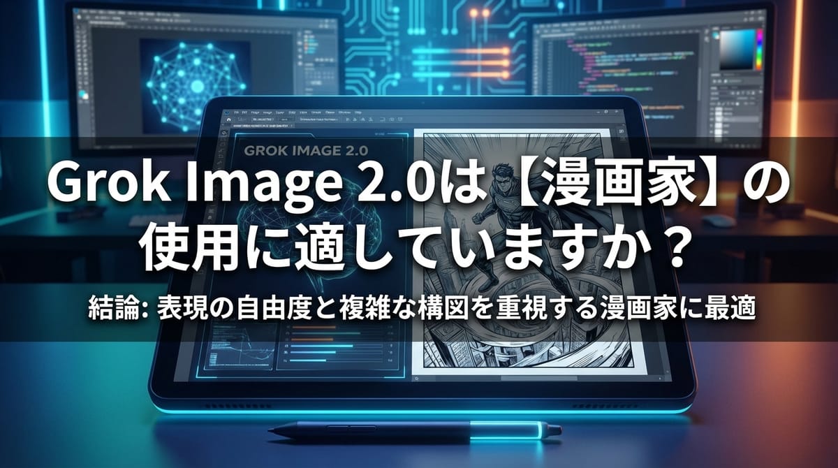 Grok Image 2.0は【漫画家】の使用に適していますか？