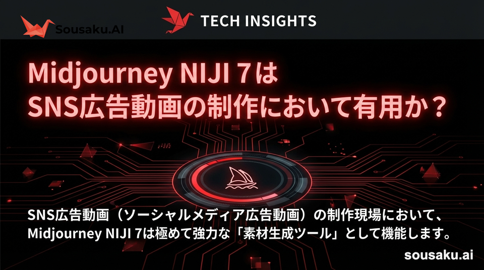Midjourney NIJI 7 は SNS広告動画の制作において有用か？