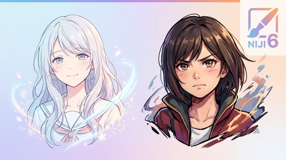 Midjourney NIJI 6 は 日本アニメ風 スタイルの生成に適しているか？